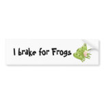 I brake for Frogs Bumper Sticker