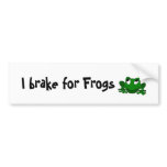I brake for Frogs Bumper Stickers