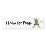 I brake for Frogs Bumper Sticker