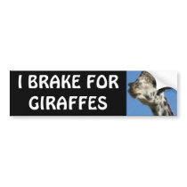 I BRAKE FOR GIRAFFES bumper stickers
