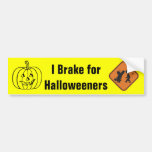 I Brake for Halloweeners Bumper Sticker