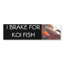 I BRAKE FOR KOI FISH bumper stickers