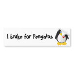 I brake for Penguins Bumper Sticker