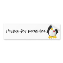 I brake for Penguins bumper stickers