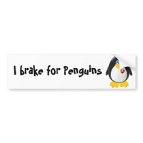 I brake for Penguins bumper stickers