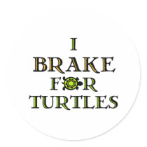 I Brake For Turtles 1 stickers by TurtleHero I Brake For Turtles 1 stickers