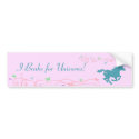 I Brake for Unicorns! Bumper Sticker bumper stickers by artladymanor I Brake for Unicorns! Bumper Sticker bumper stickers