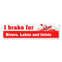 I Brake Red bumper stickers