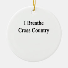 I Breathe Cross Country Christmas Ornaments