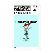 I Breathe Golf Tshirts and Gifts postage by stick_figures I Breathe Golf Tshirts and Gifts postage