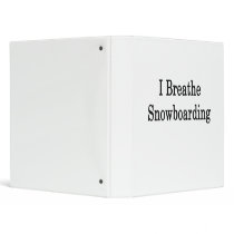I Breathe Snowboarding Vinyl Binder