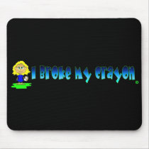 I broke my crayon logo Lil Crafty mousepads