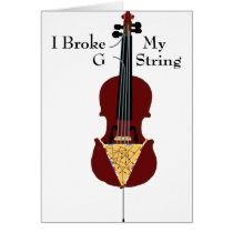 I Broke My G String (Cello) Greeting Card