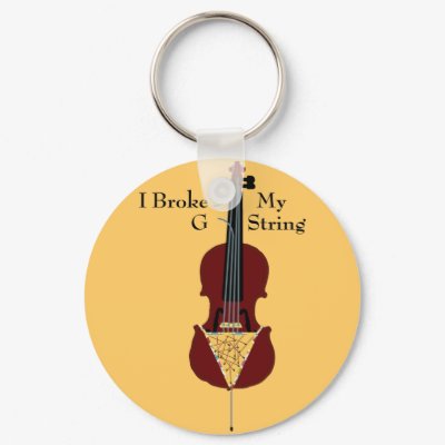 I Broke My G String (Cello) Keychain by Stefanie_Rski