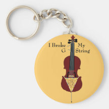 I Broke My G String (Cello) Keychain