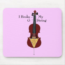 I Broke My G String (Cello) Mouse Mat