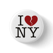 I [broken heart] NY Pinback Buttons