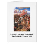 I came. I saw. God conquered. Greeting Card