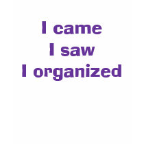 I came, I saw, I organized / ganapo - Customized t-shirts by Organizer I came, I saw, I organized / ganapo - Customized t-shirts