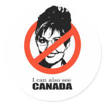 I can also see Canada Round Stickers