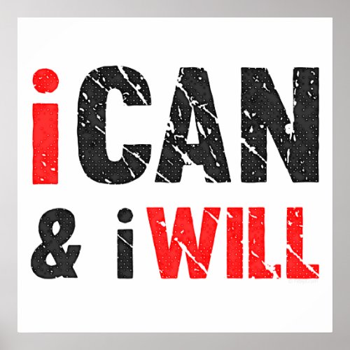 I Can And I Will | Vintage Look Posters