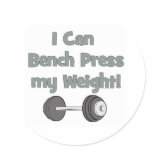 I can bench press my own weight stickers