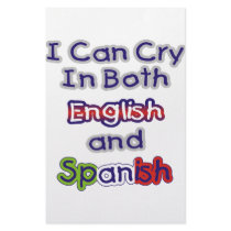 I Can Cry in both English and Spanish stationery by EthnoShirts I Can Cry in both English and Spanish stationery
