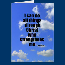I can do all things Note Card cards