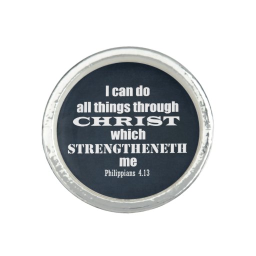 can do all things Philippians Bible Verse Rings