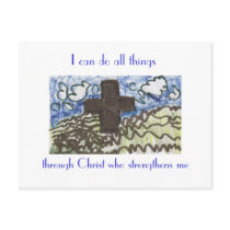 I can do all things, through Christ who strengt... postcards