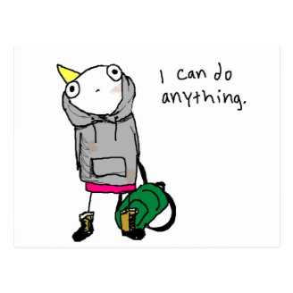 I can do anything. postcard
