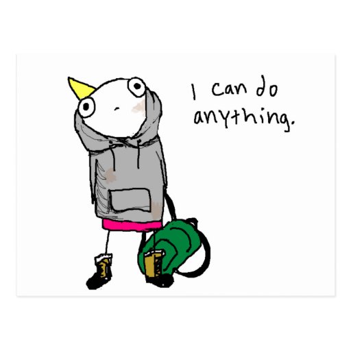 I can do anything. postcard