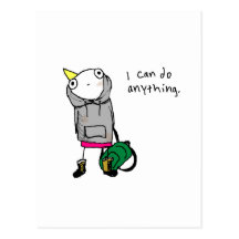 I can do anything. postcard