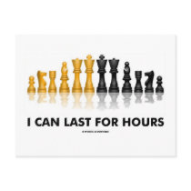 I Can Last For Hours (Chess Humor Chess Set) postcards by wordsunwords I Can Last For Hours (Chess Humor Chess Set) postcards