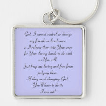 I Can Not Prayer Keyring Keychain