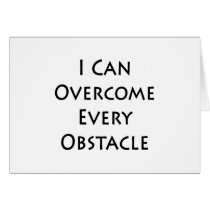 i can overcome every obstacle greeting card