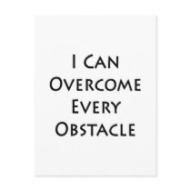 i can overcome every obstacle post cards