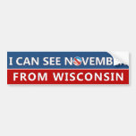 I Can See November From Wisconsin Bumper Sticker