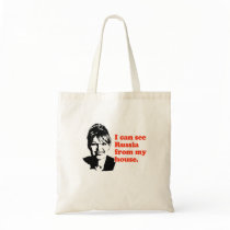I can see Russia from my house bags by Politicaltshirts I can see Russia from my house bags