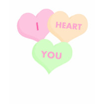 I (Candy) Heart You t-shirts