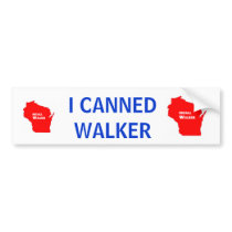 I CANNED WALKER bumper stickers