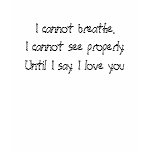 I cannot breathe t-shirts