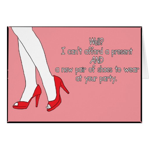 I Can't Afford Shoes AND Your Present Card
