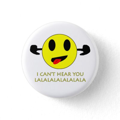 i can't hear you, ears plugged smiley button