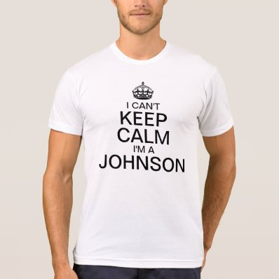 I can&#39;t keep calm Personalize Last Name Shirt
