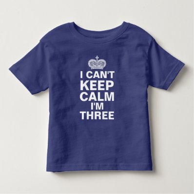 I can&#39;t keep calm personalized birthday blue t-shirt