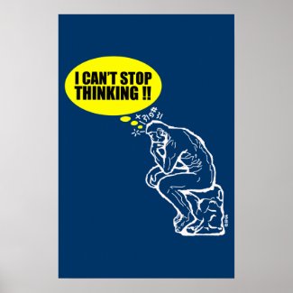 I can't stop thinking! poster