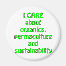 I Care About Organics Refrigerator Magnets