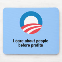 I care about people before profits mouse pad