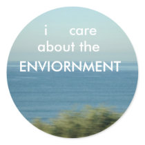 i care about the environment sticker